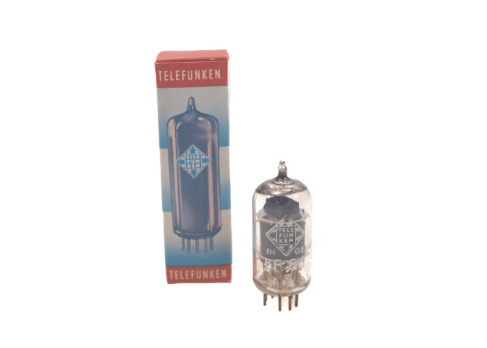Telefunken EF86 Diamond Silver-Cage Tube – West German NOS Red-Tip