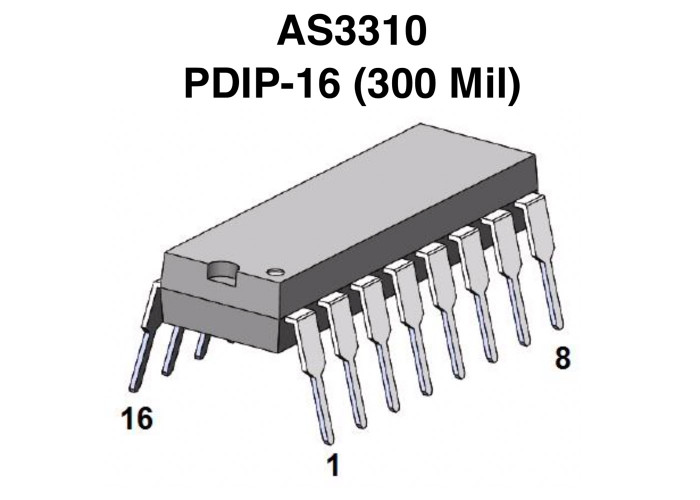 AS3310 ALFA - Voltage Controlled Envelope Generator (ADSR) IC (PDIP-16)