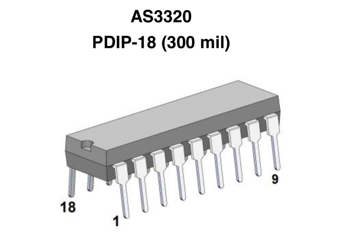 AS3320 ALFA - Voltage controlled filter (VCF) IC (PDIP-18)
