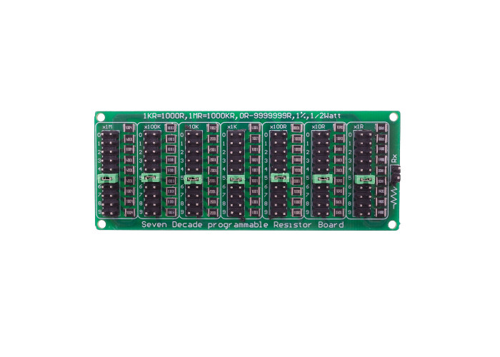 Resistor decade board 7 steps