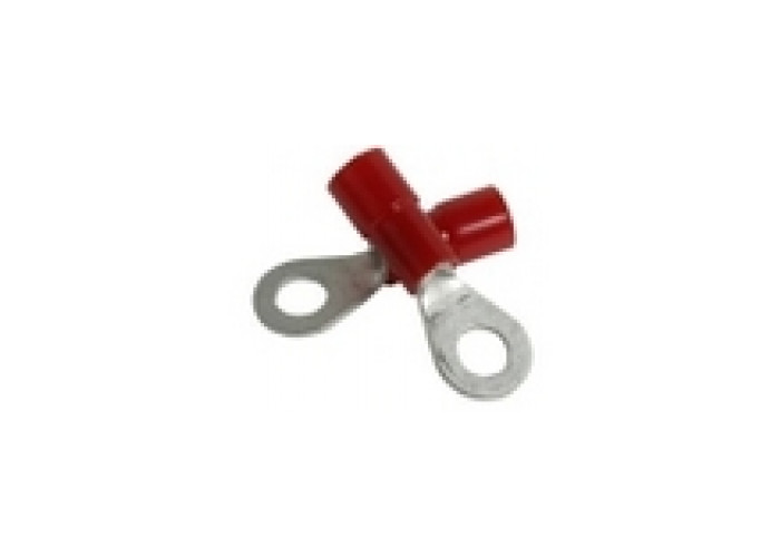 Ring cable lug M4, red