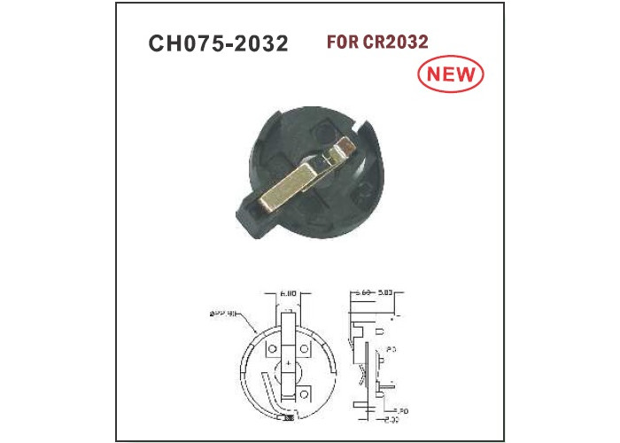 Batteryholder for CR2032, COMF CH075-2032 