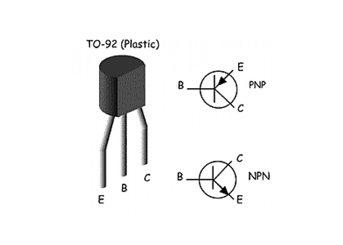 BC549C transistori NPN 30V, 100mA, 500mW, TO92
