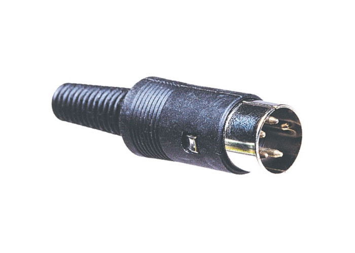 DIN plug male 5-pin, plastic / metal