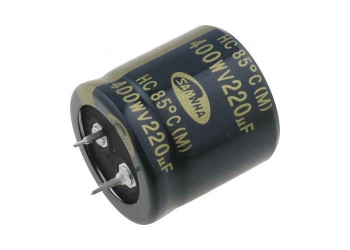 220uF 250V 22x25mm snap in elektrolyyttikondensaattori 