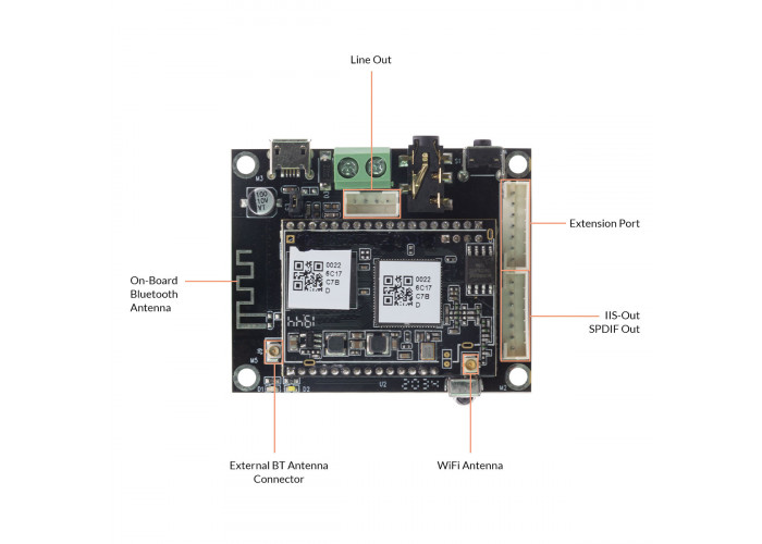 Arylic Up2Stream mini V3 -  WiFi, Airplay , Bluetooth 5.0, Spotify Connect - BOARD