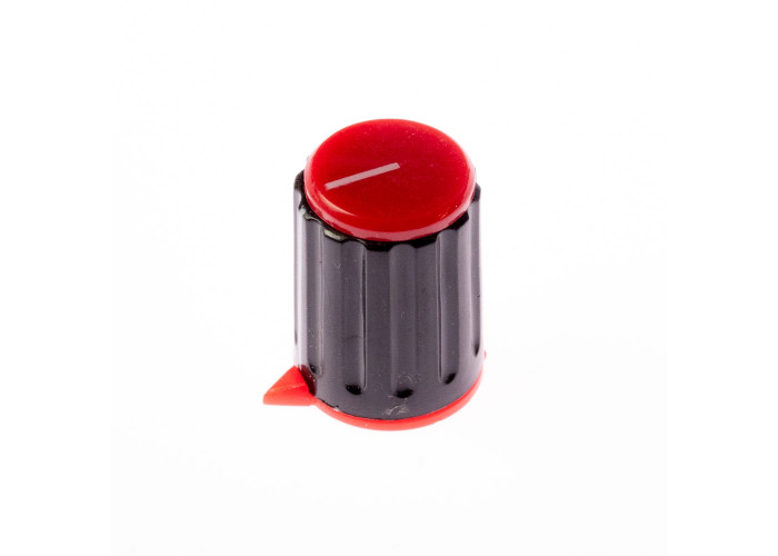 UT potentiometrin nuppi 54F 15x21 - Musta / punainen