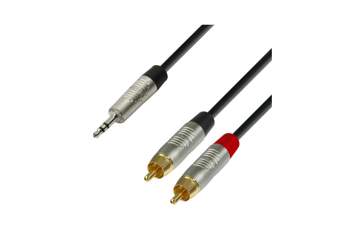 Audio Cable REAN 3.5mm plug to 2 x RCA male 3 m
