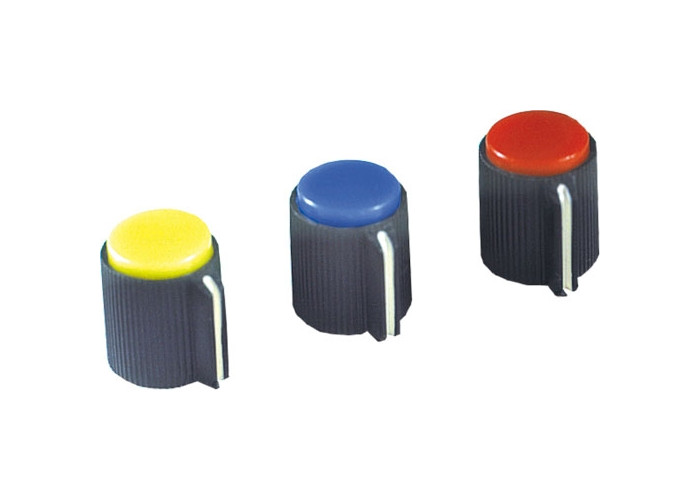 Pointer knob with yellow insert