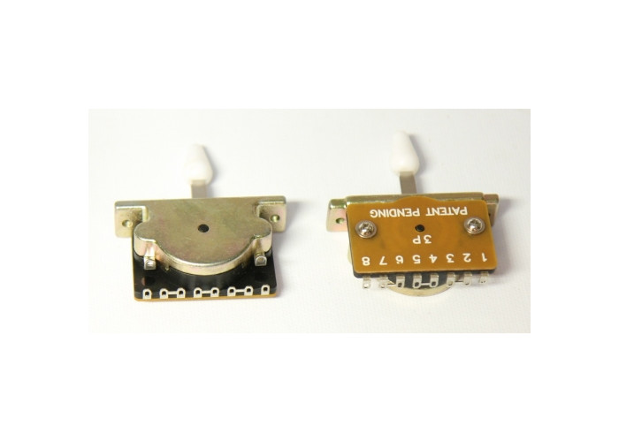 Pickup Selector Switch / 3-way Strat/Tele, cast body, white knob
