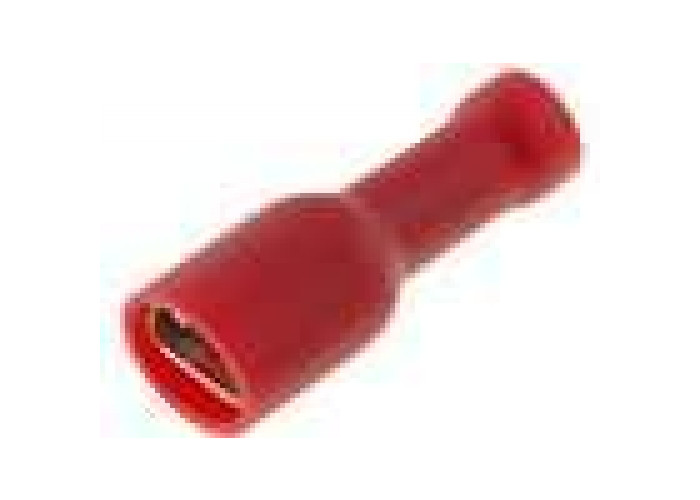 Blade connector 4.8x0.8mm, female, red, isolated