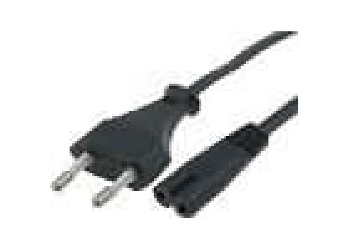 Mains cable, IEC C7 plug, 1.5m, 2x0,75mm2