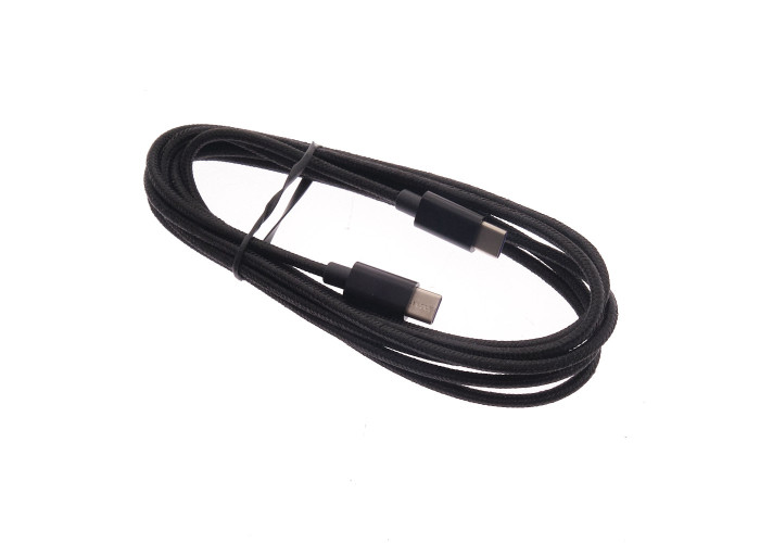 UT USB-C USB-C kaapeli - 200cm - kangaspäälysteinen - musta