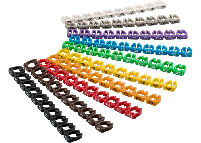 Johtojen merkintäklipsi (2.8-4.6mm kaapeleille) 100kpl