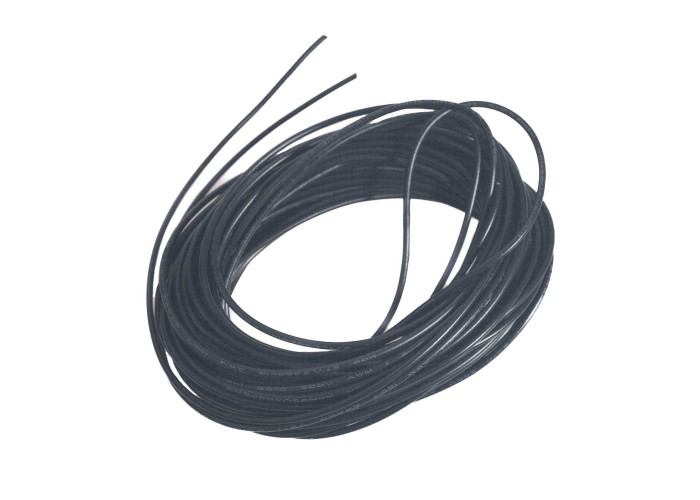 24AWG silikonikaapeli - monisäikeinen - 10m kela - musta