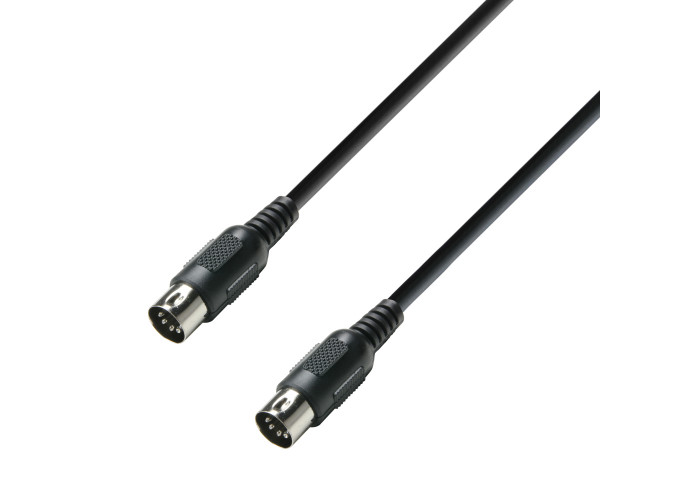 DIN5 - DIN5 (MIDI) -cable, 0.75m, musta