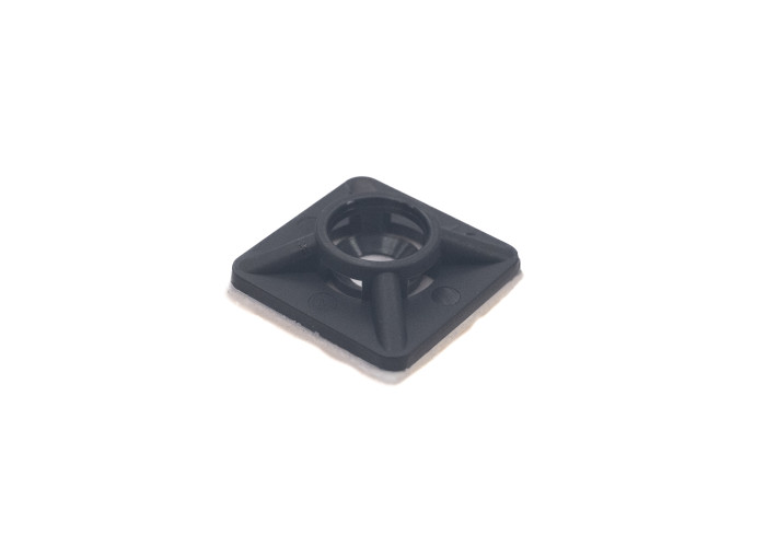 Nippusideankkuri #2 19x19mm, musta (johtojen kiinnitykseen)