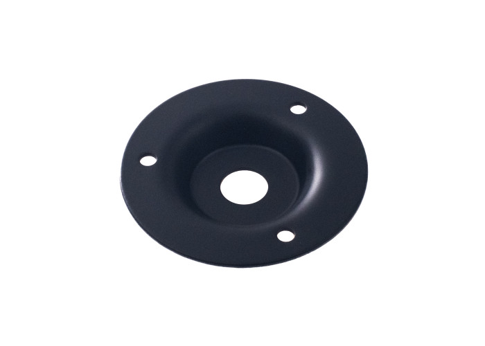 Jakkilevy, metallinen, mattamusta, 6,3mm jakille, 50mm