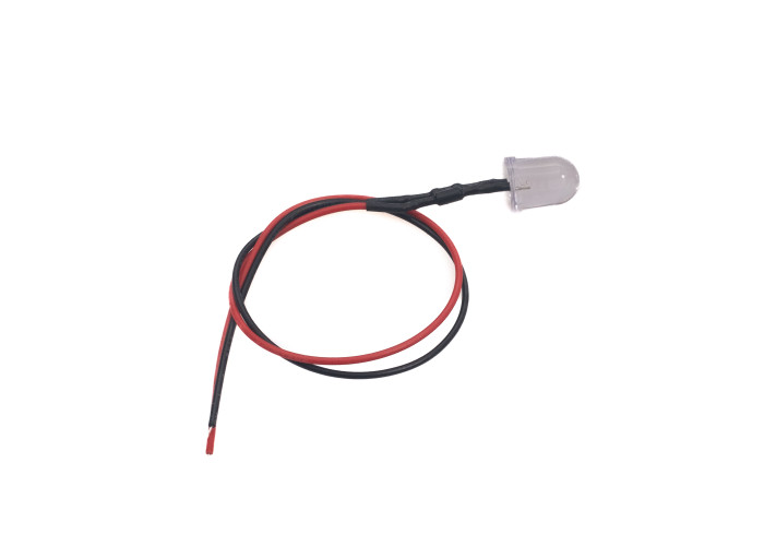 10mm LED Oranssi - 220VDC 20cm johdolla