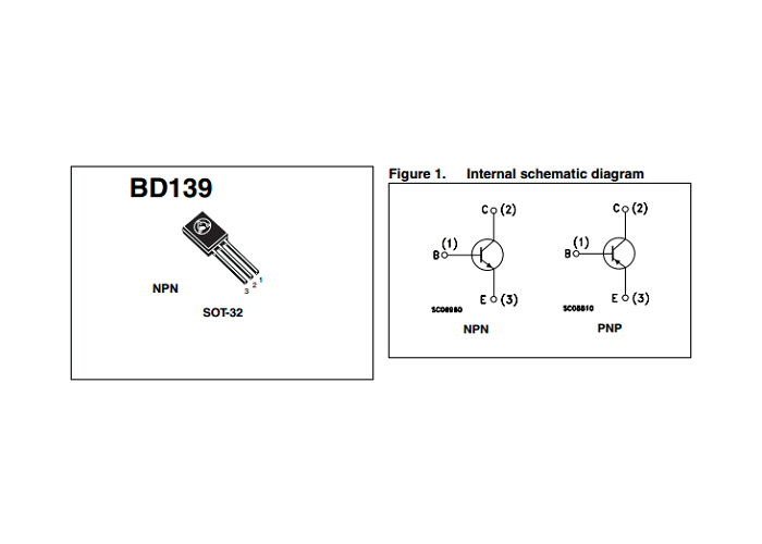 BD139 Transistori - NPN, bipolar