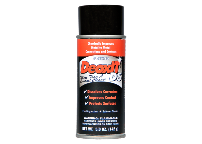 DeoxIT® D5S-6 Spray with adjustable L-M-H valve, CAIG Contact Cleaner & Rejuvenator