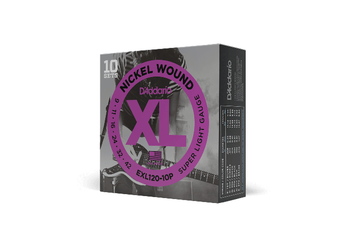D´addario EXL120-10P (9-42) - 10 kielisetin pakkaus - poistossa