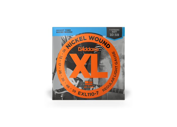 D´addario EXL110-7 (10-59) nickel wound 7-kielisen sähkökitaran kielisetti