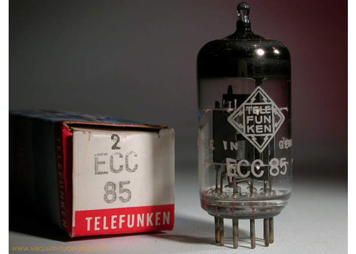 ECC85 (=6N1P-EV, 6BQ7A, 6AQ8) Telefunken Germany - nos tube