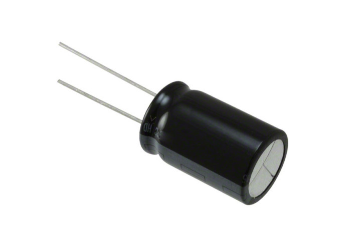 Panasonic 120uF / 50V elektrolyyttikondensaattori, pysty