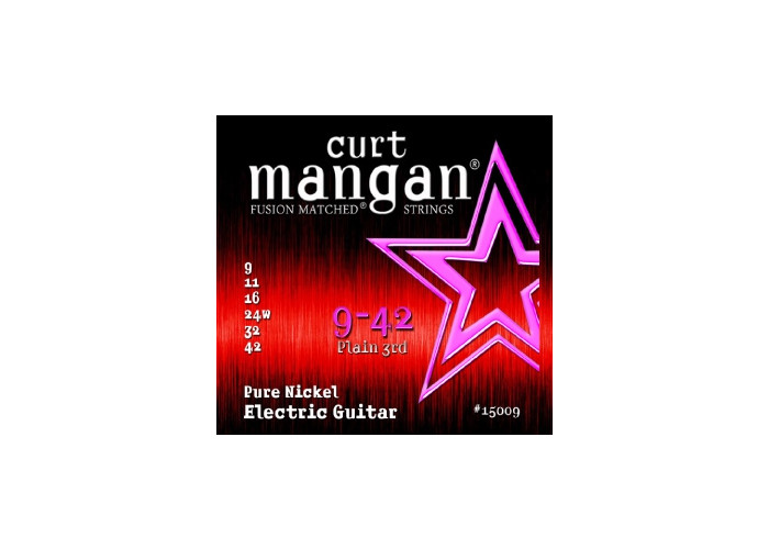 Curt Mangan 9-42 Pure Nickel Wound Set - Sähkökitaran kielisetti