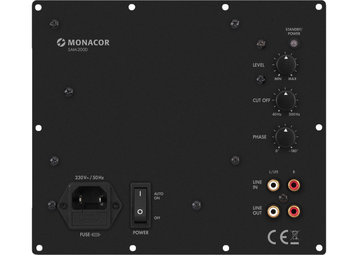 Monacor SAM-200D subwoofer vahvistinmoduli - plate amp