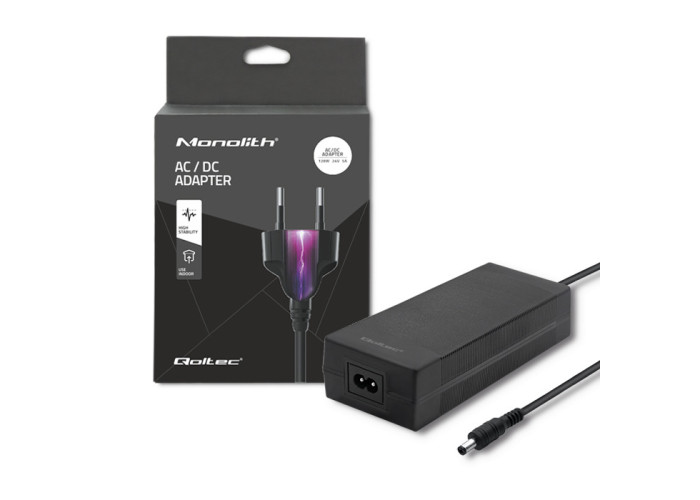 Hakkurivirtalähde 24V / 5A, 120W (2.5mm, plussa keskellä) - maadoittamaton pistoke 