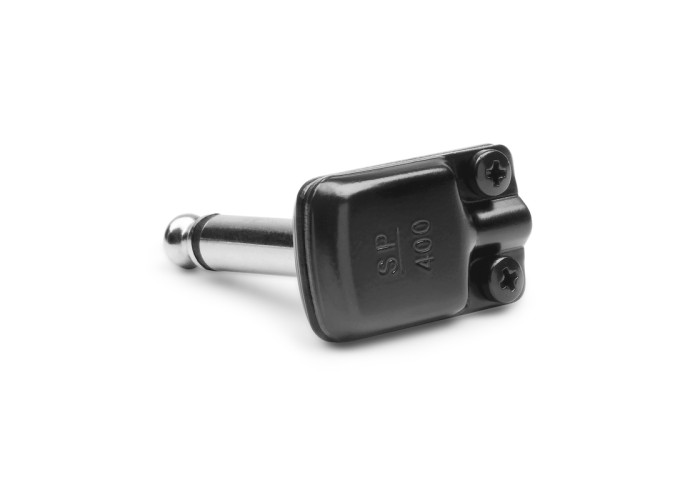 SquarePlug SP400 MUSTA monoplugi, kulma pedaalilautoihin (max kaapeli 4.5mm)