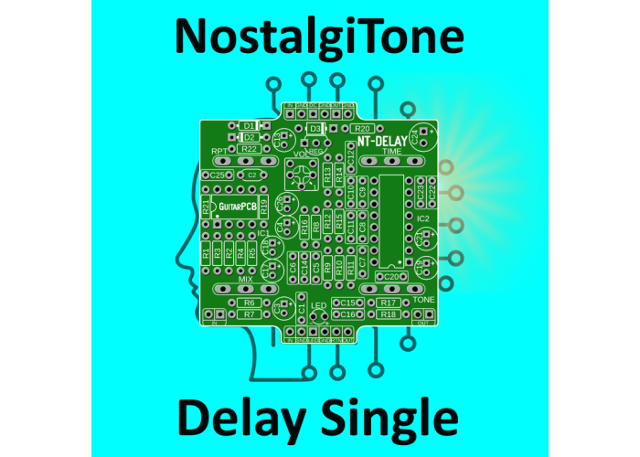 Guitar PCB - NostalgiTone Delay Single - KIT