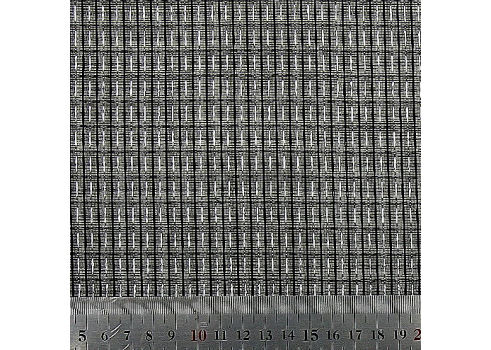 Black w/ White and Silver kaiutinkangas (grill cloth) 85x85cm