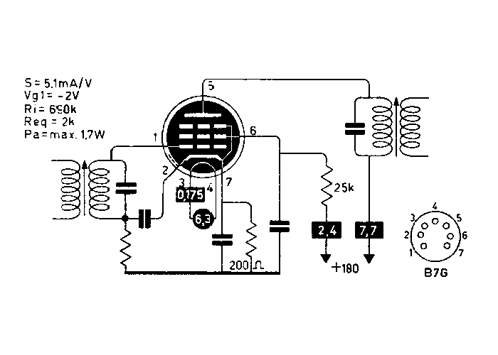 6AK5 (=5654, EF95) USA - nos tube