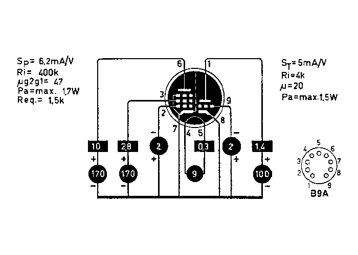 PCF80 (=ECF80) West European - nos tube